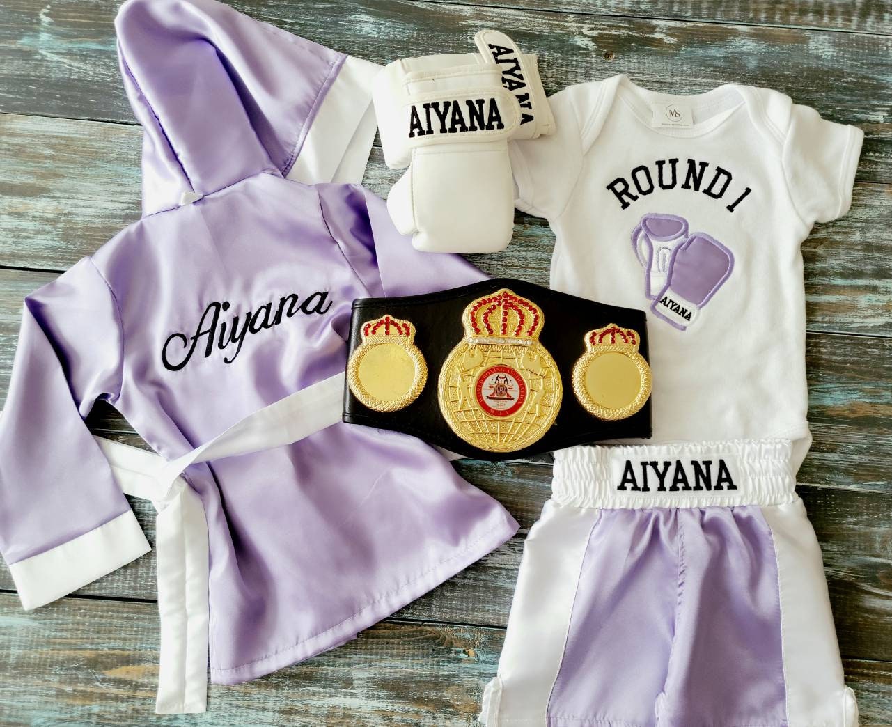 Champion's First Birthday: Baby Boxing Set Costume
