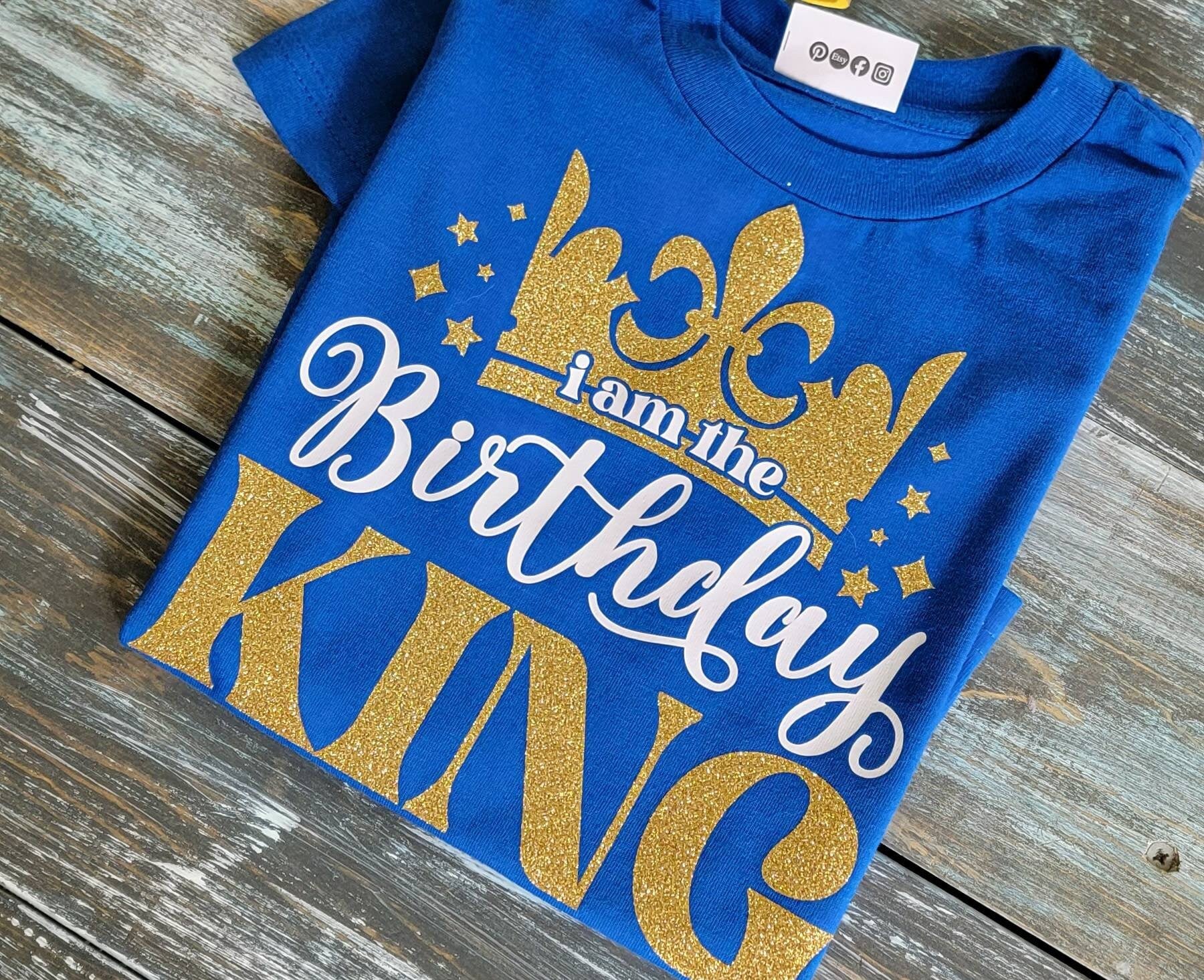 Kids King birthday Tshirt - Shirt ONLY