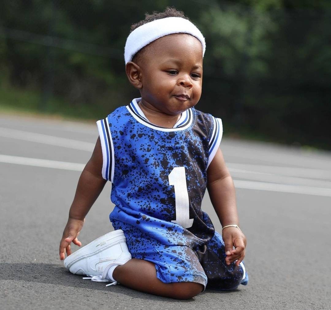 Personalized Kids Basketball Jersey and Shorts