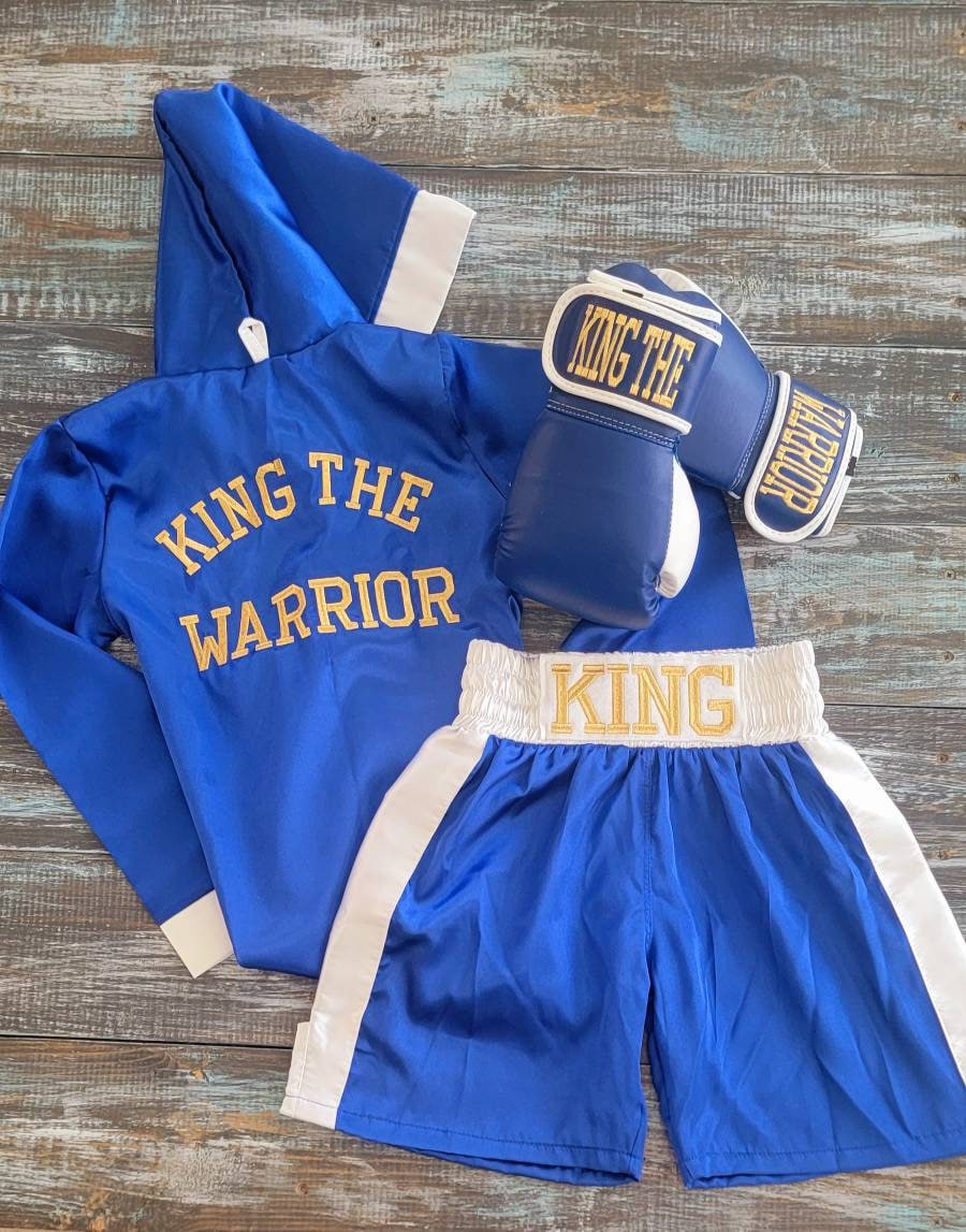 Personalized Adult Boxing Set: Robe, Shorts, and Gloves