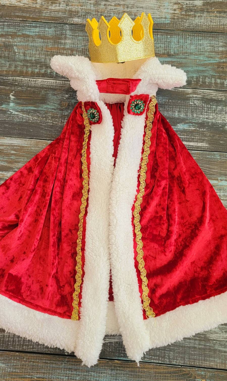 Deluxe kids Velvet Royal cape +crown, king cape, prince cape
