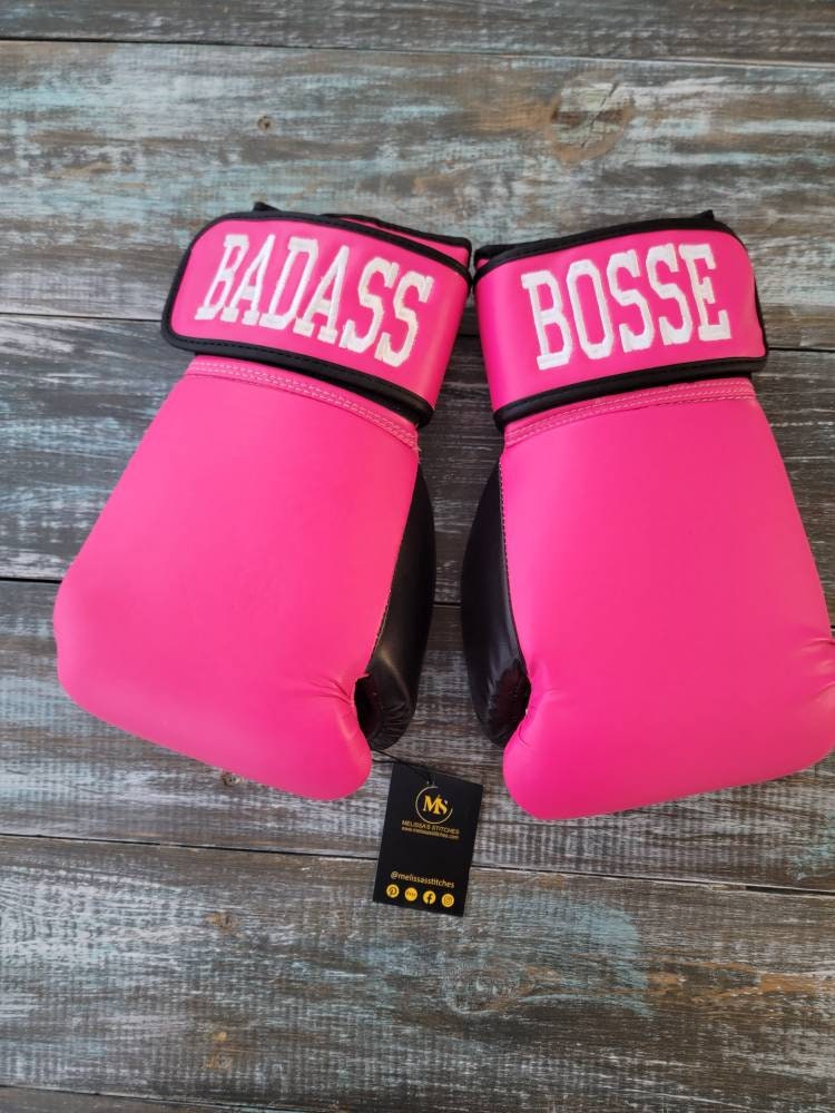 Personalized Pink Power 10oz Boxing Gloves for Adults