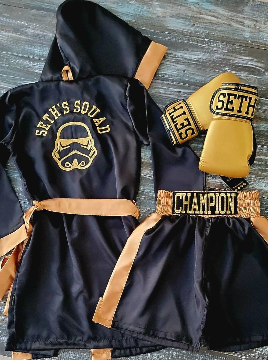 Ultimate Boxing Set: Adult and Youth Robe, Shorts, and Gloves for the Champion in You!