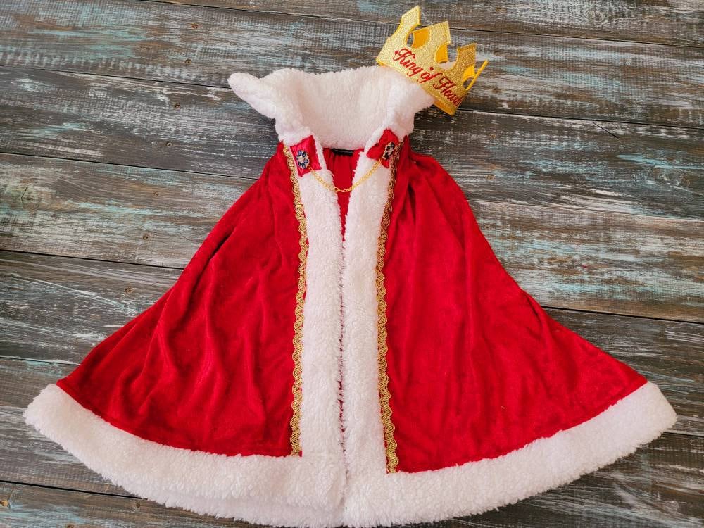 Kids/baby King Royal cape, Prince Cape/king Halloween cape +crown