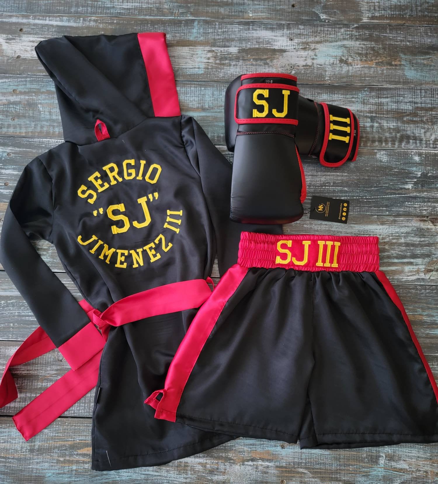 Youth Boxing Fighter Set: Robe, Shorts, and Gloves