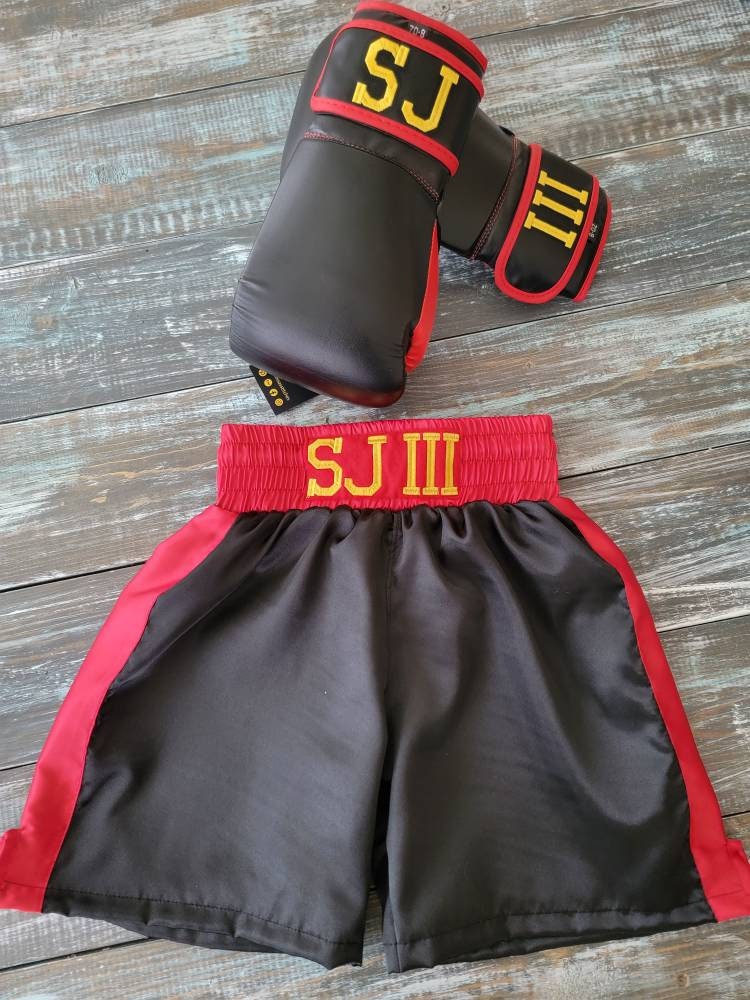 Youth Boxing Trunks and Gloves Set Personalized