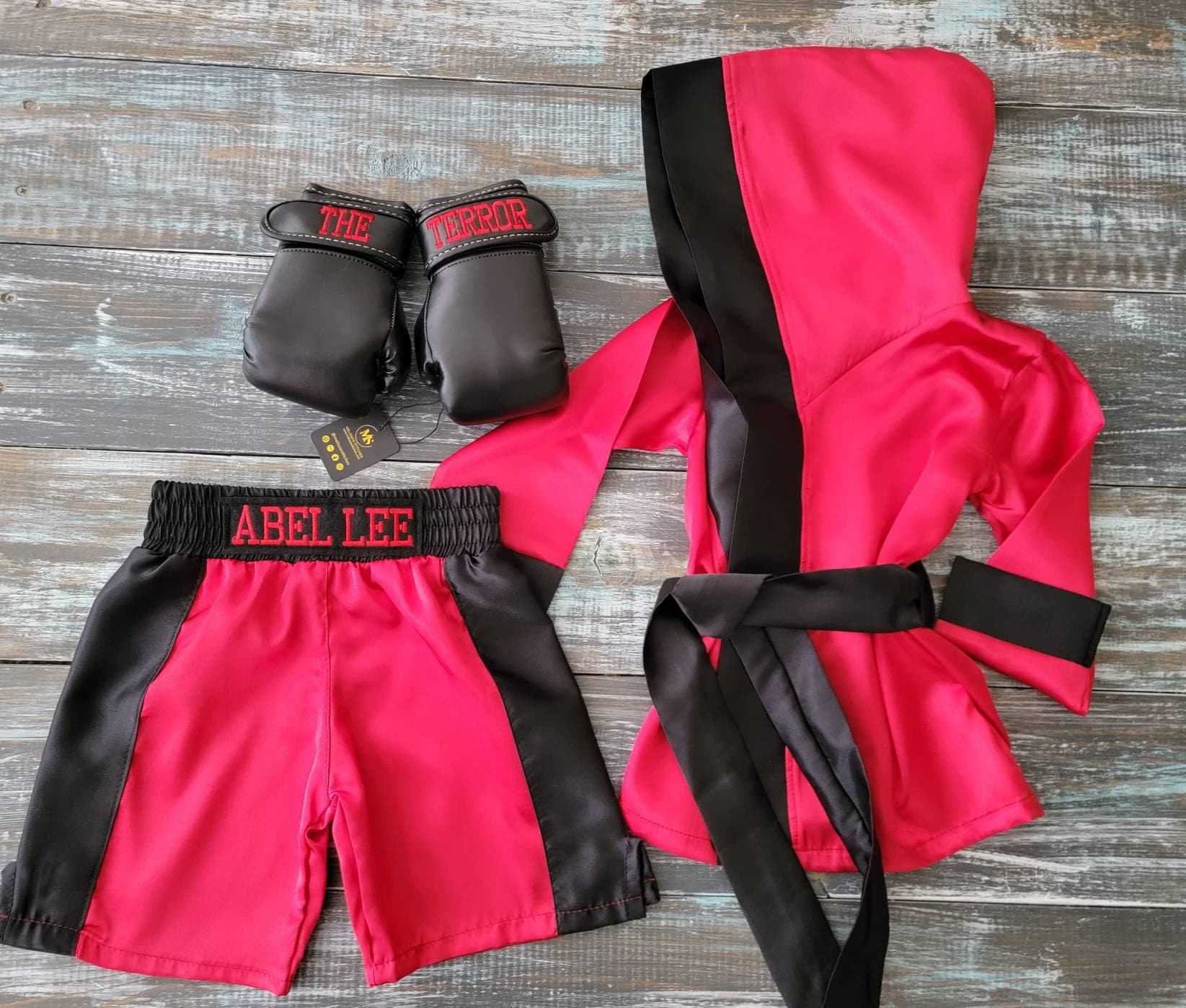 Personalized Baby Boxing Set: ROBE, Shorts & Gloves