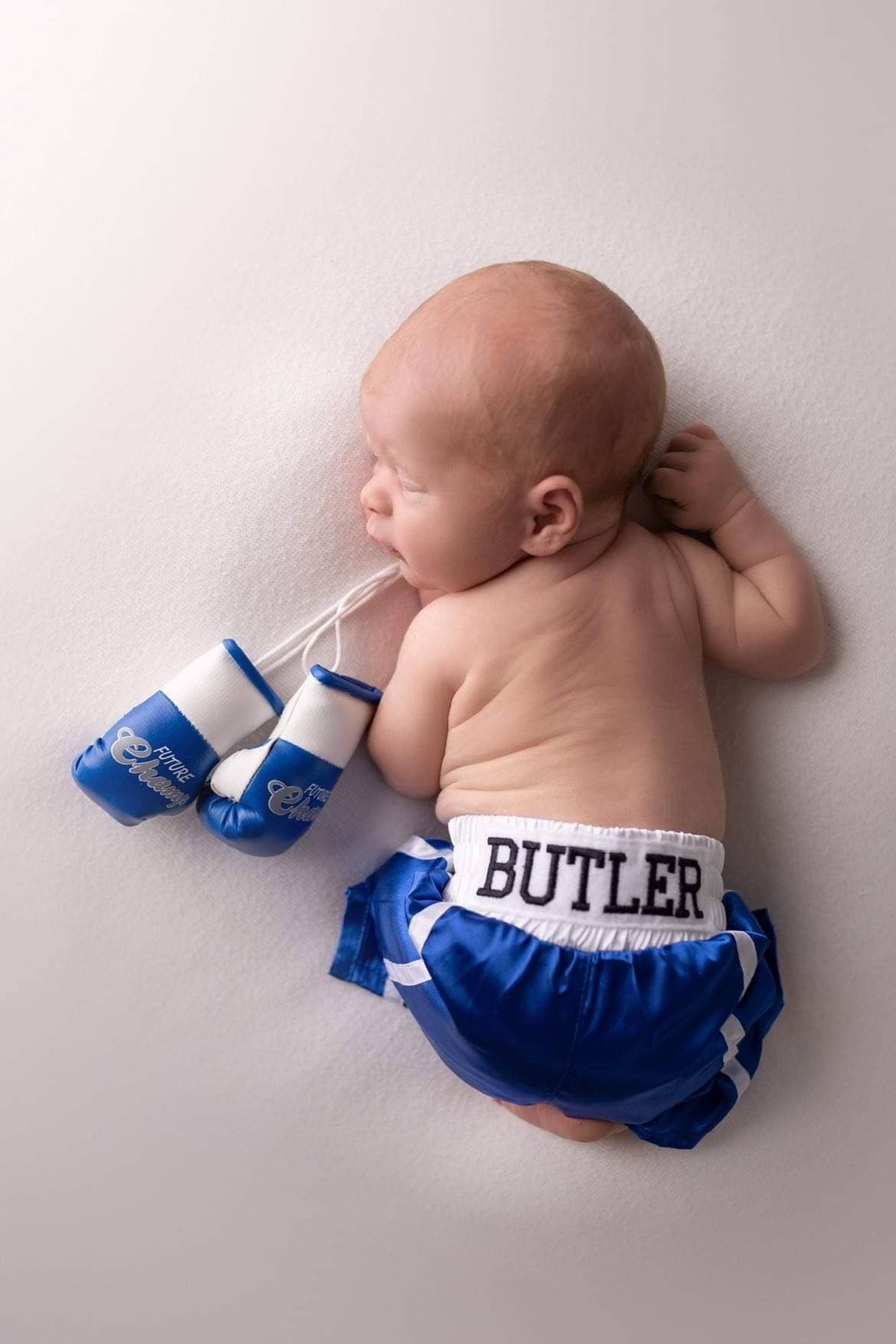 SALE ALERT: Adorable Preemie and Newborn Boxing Set Mini Prop Gloves + Shorts Personalized