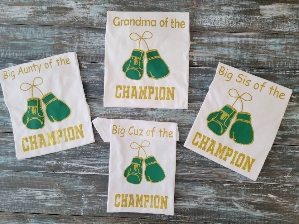 Grandma of the Champion Tshirt/Mom Boxing Tee/ Mom of the Champion Boxing Tee/Tee ONLY