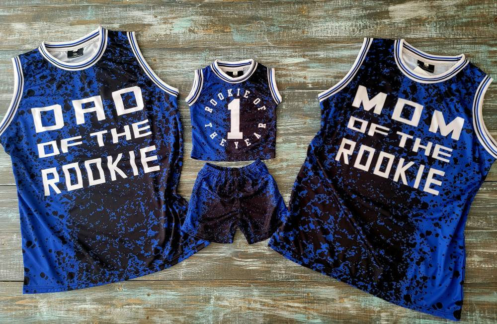 Family Basketball set Dad Jersey + Mom Jersey + baby basketball set (jersey + shorts) all personalized