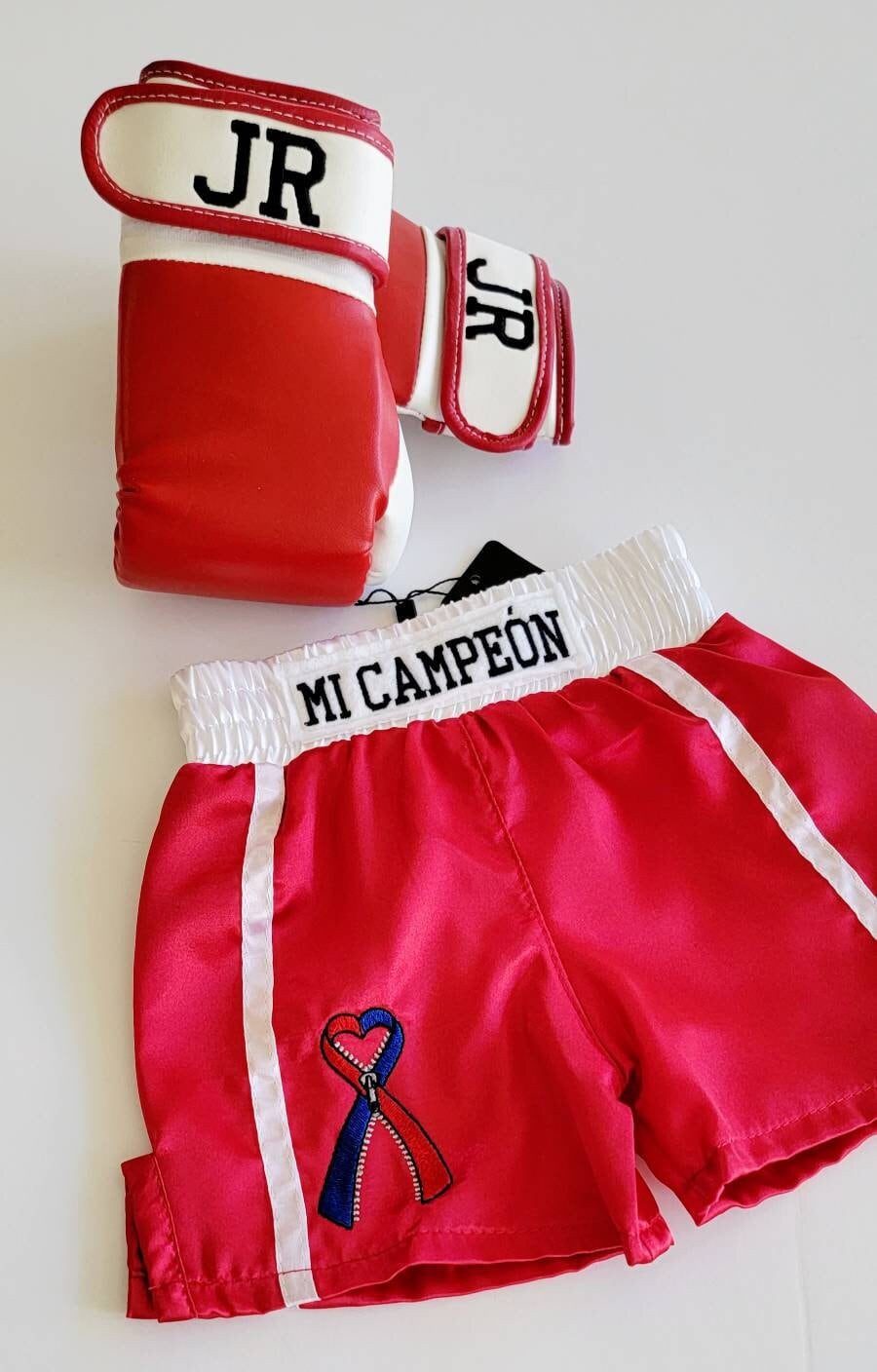 Baby Boxing Set: Personalized Gloves and Shorts for Little Heart Survivor