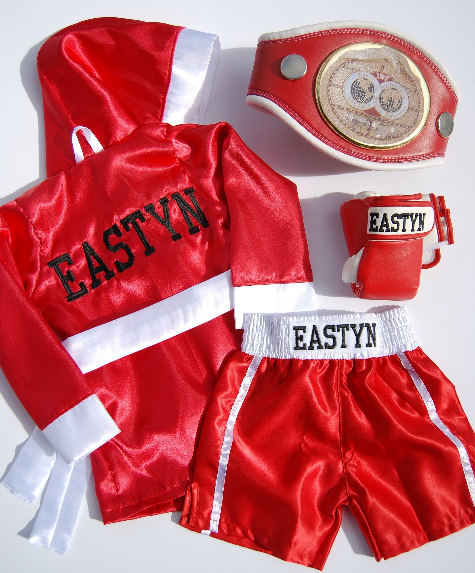 Baby Boxing Costume: Personalized Robe, Shorts, and Gloves
