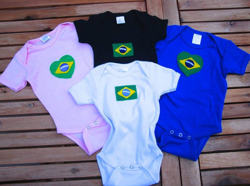 Brazilian flag baby Body suit
