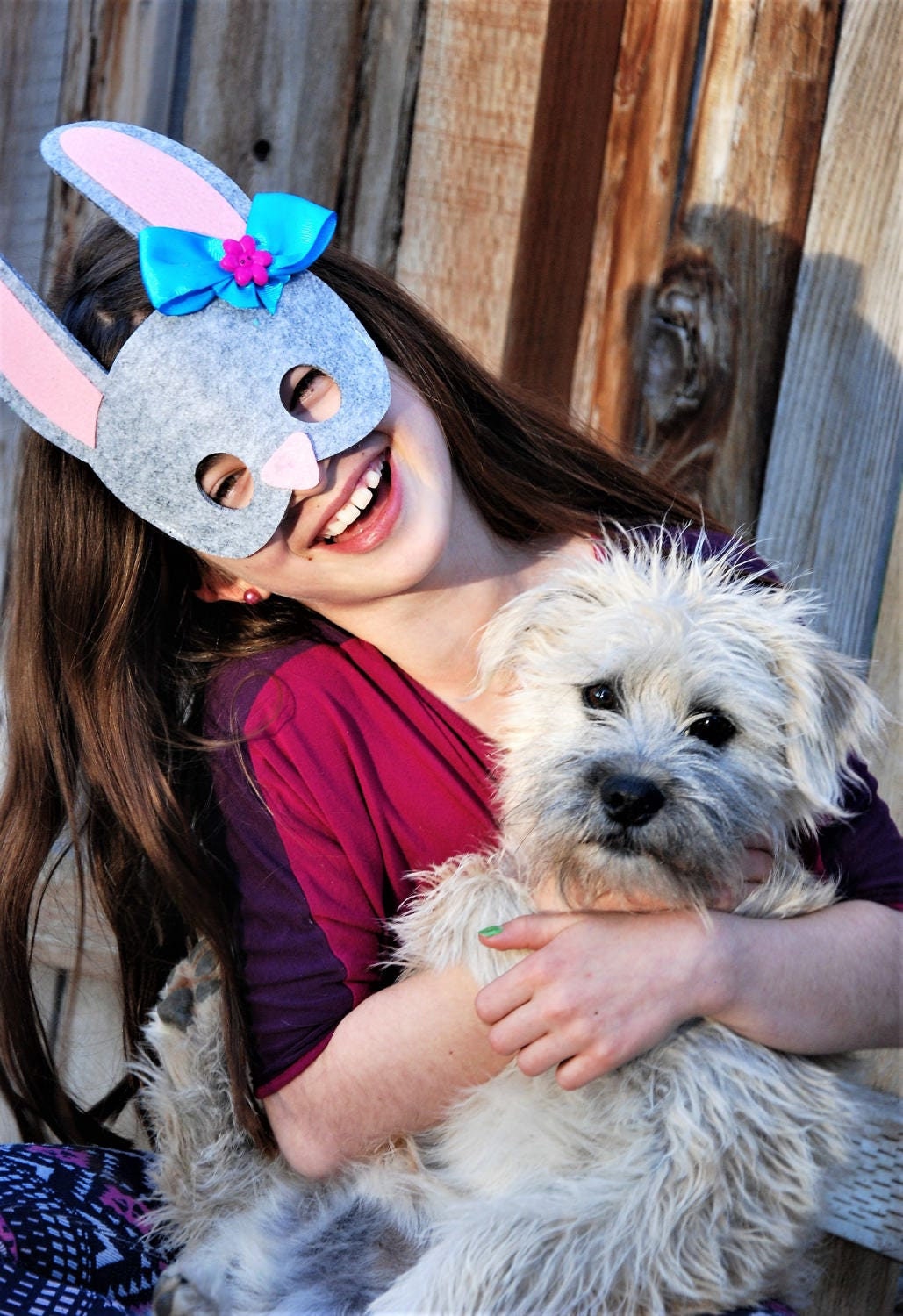 Set of 5 Easter Bunny Felt Masks