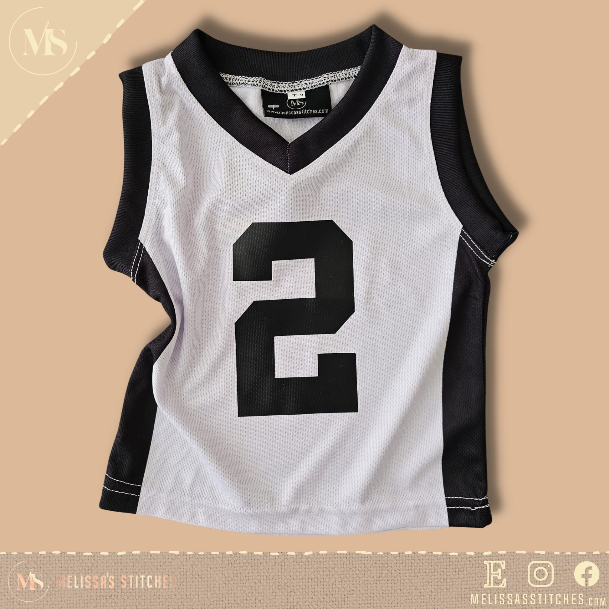 Old School Side Bands Kids Basketball Jersey | Optional Matching Shorts Set
