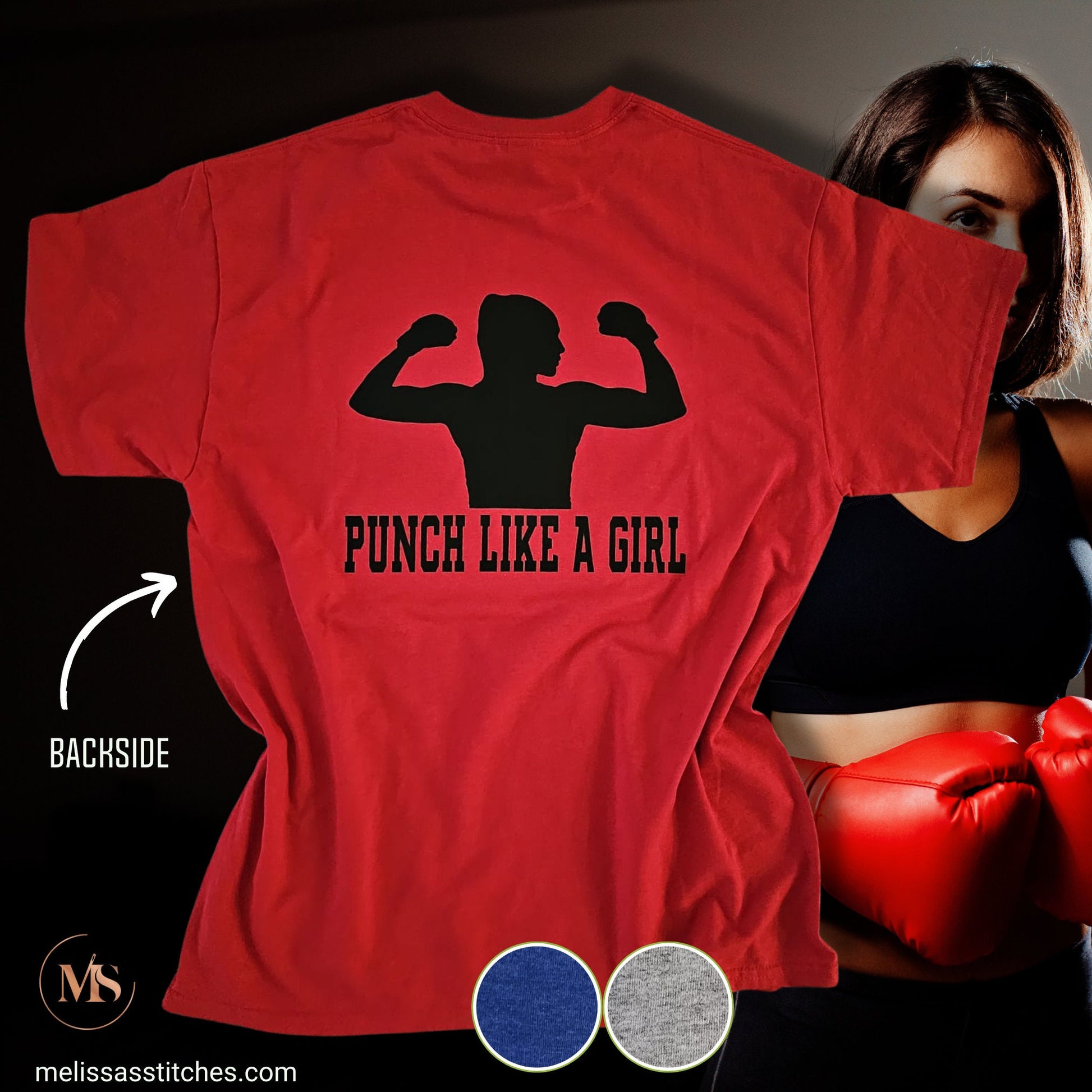 Unleash Your Power: Punch Like a Girl Themed T-shirt!