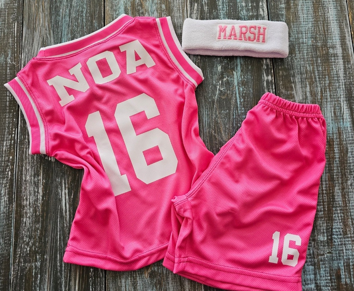 Personalized Basketball Jersey, Shorts or Set: Jersey, Shorts, Ball, and Sweatband Combo!