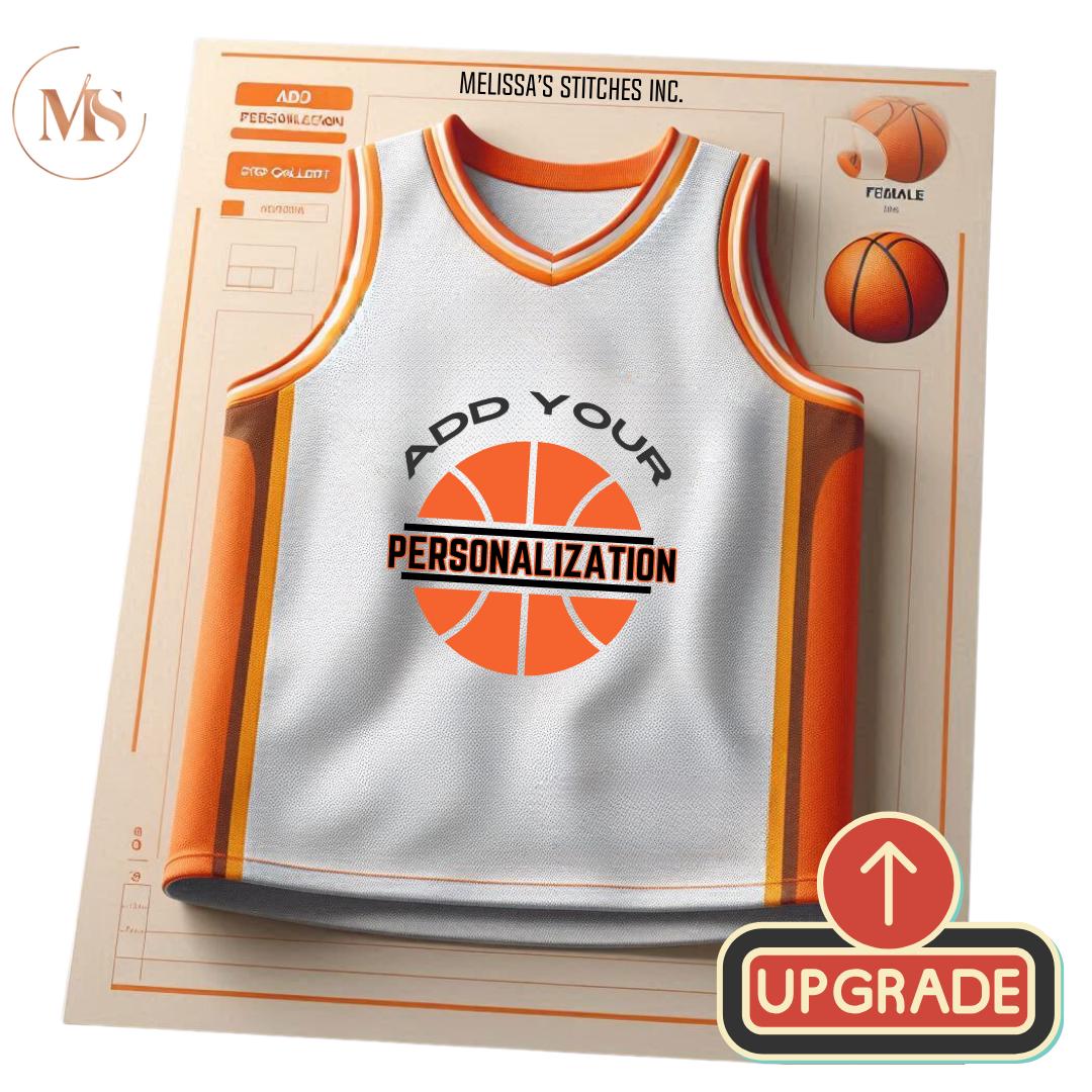 Upgrade: Youth basketball jersey front personalization