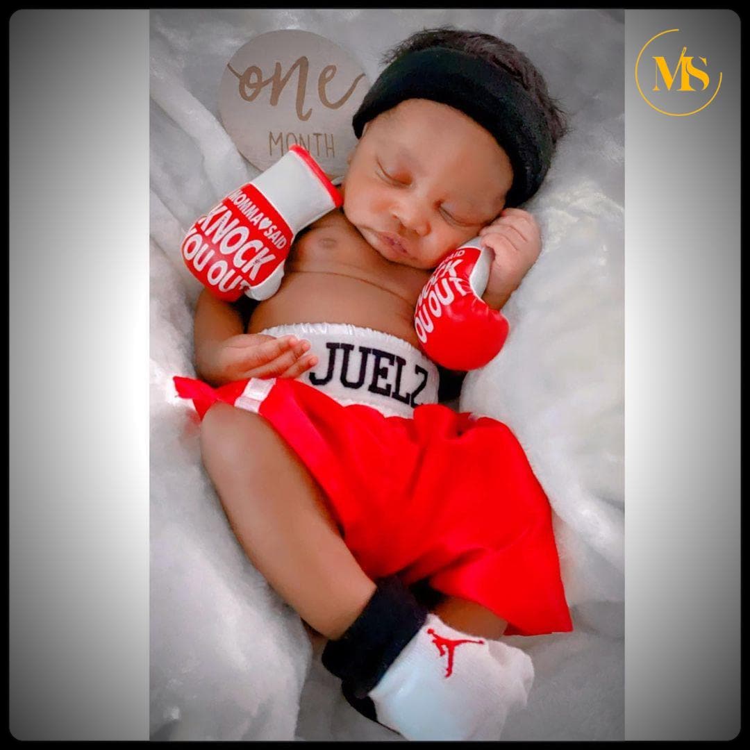 Tiny Fighter Set: Personalized Boxing Shorts and Gloves