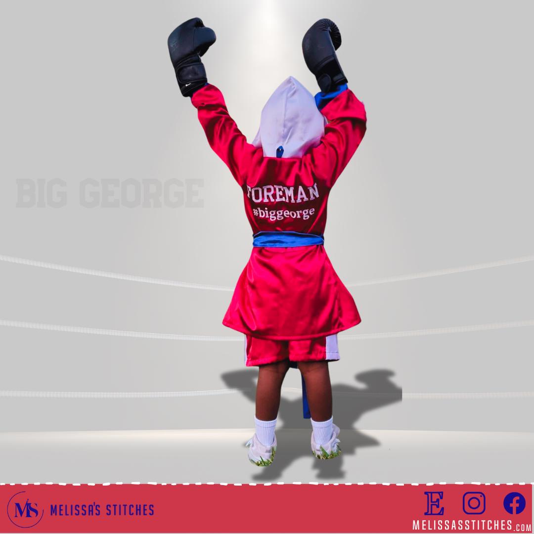 Personalized Baby & Kids Boxing Legends Set "George Foreman" Edition – Knockout Costume with Custom Robe and Shorts