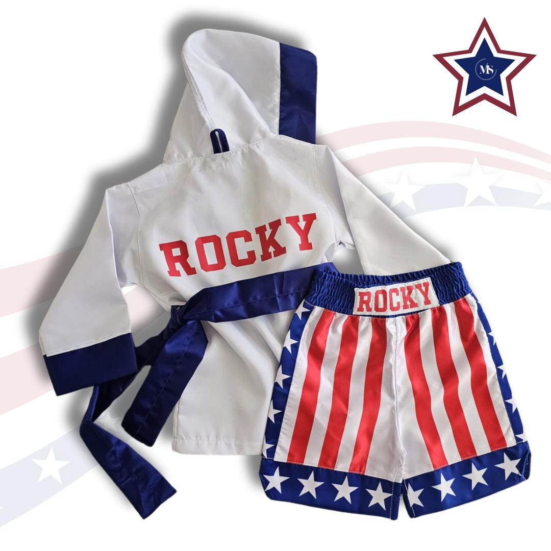 Personalized Baby & Kids Boxing Legends Set "Rocky Balboa" Edition Costume with Custom Robe and Shorts