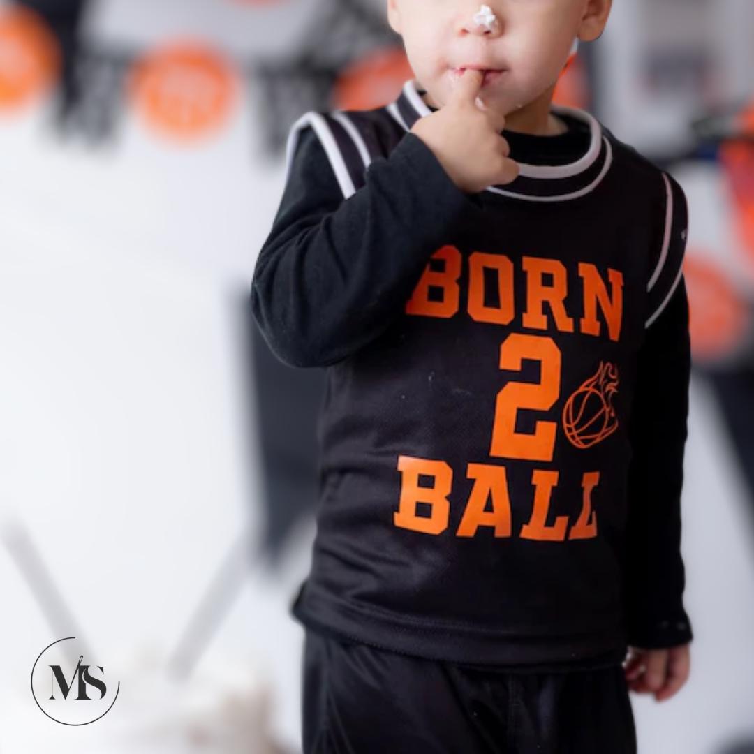 Born 2 Ball Basketball Jersey and Shorts Set+ sweatband set+ball (Complet set)