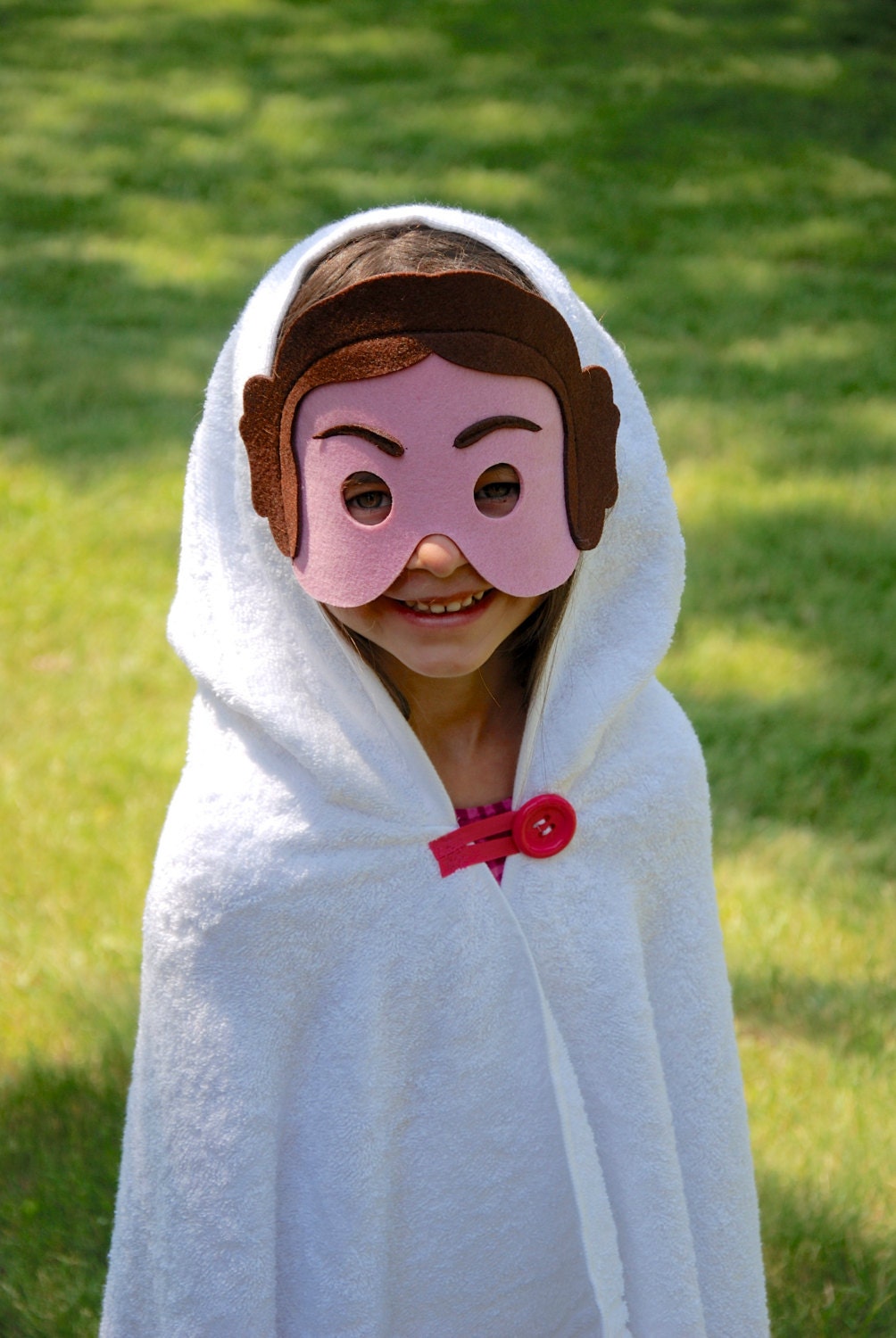 Galactic Adventure: Star Wars-Inspired Personalized Hooded Bath Towel and Mask Set for Girls and Boys