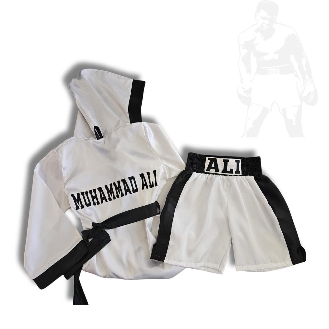 Personalized Youth Boxing Legends Set "Muhammad Ali" Edition – Knockout Costume with Custom Robe and Shorts only