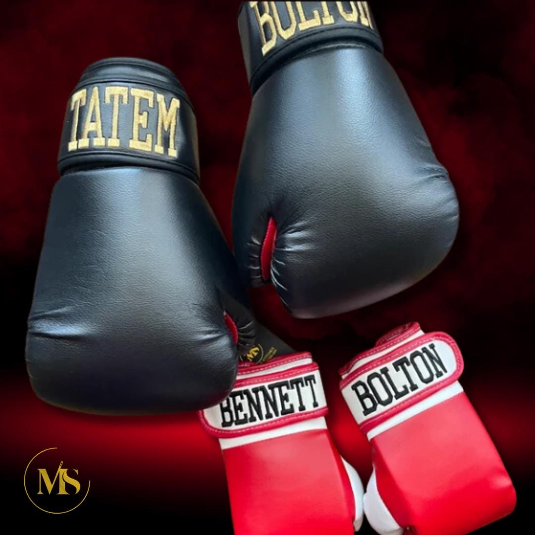 Matching Adult and Baby Boxing Gloves Set