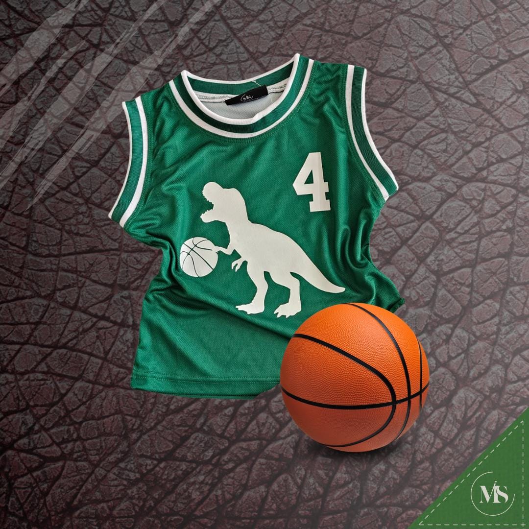 Dinosaur Themed Custom Basketball Jersey or Complete Set