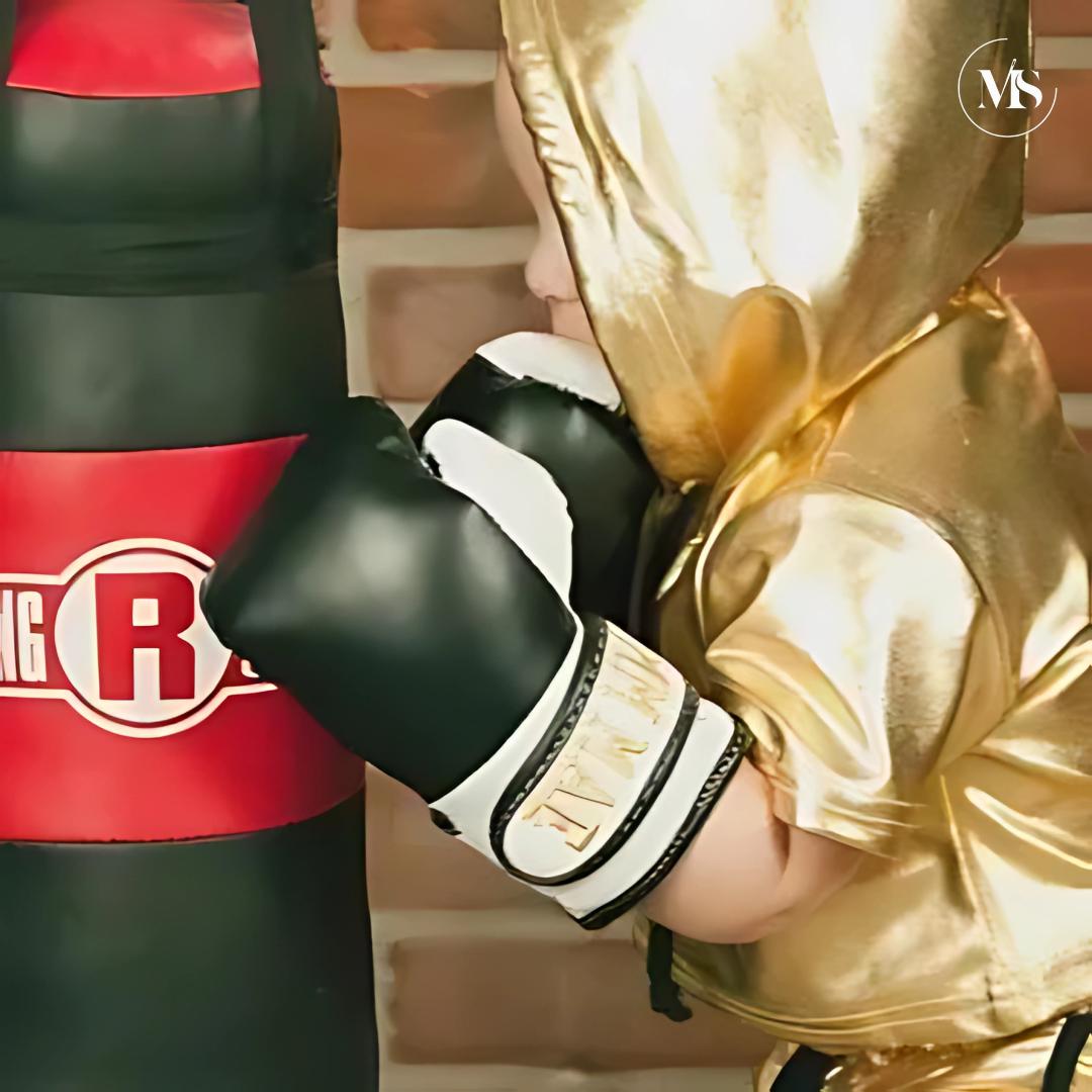 Tiny Fighter's Personalized Boxing Gloves for Babies