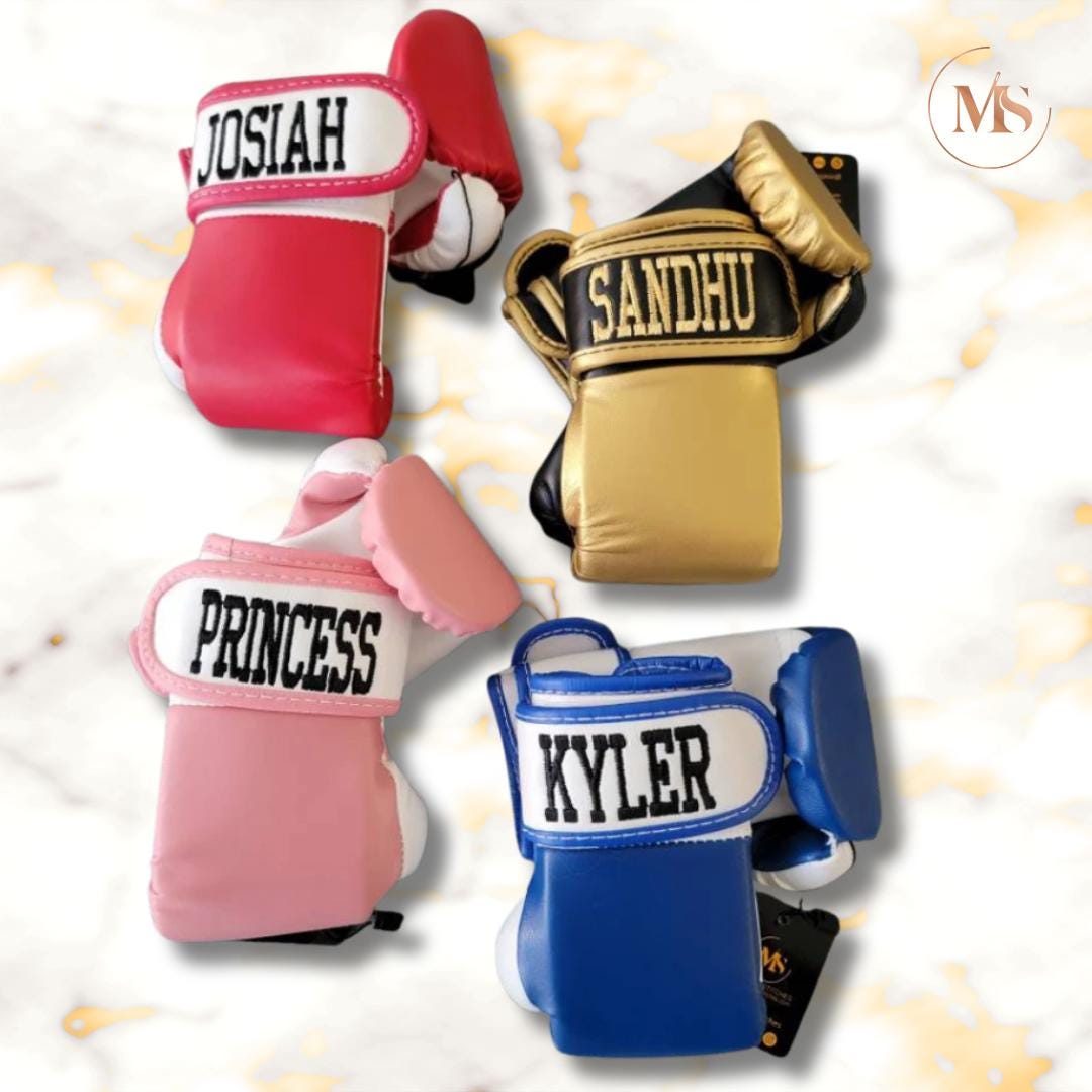 Personalized Boxing Gloves – Custom Baby Keepsake, Sports Memorabilia Gift for New Parents