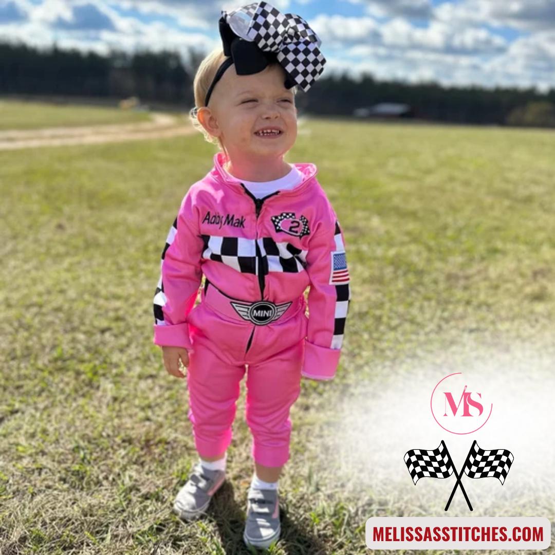 Kids car racing suit, driver racing suit, pilot suit, Baby Race suit, Baby coveralls, Baby Racing outfit, kids racing suit