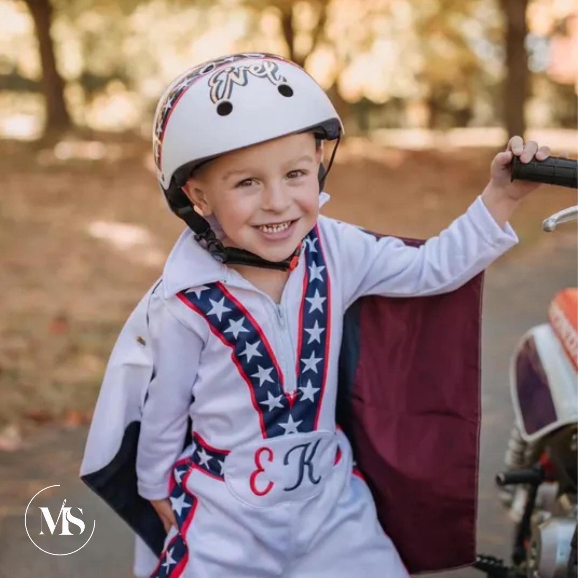 Kids Motorcycle Jumper Performer Jumpsuit Inspired by the Legendary Evel Knievel