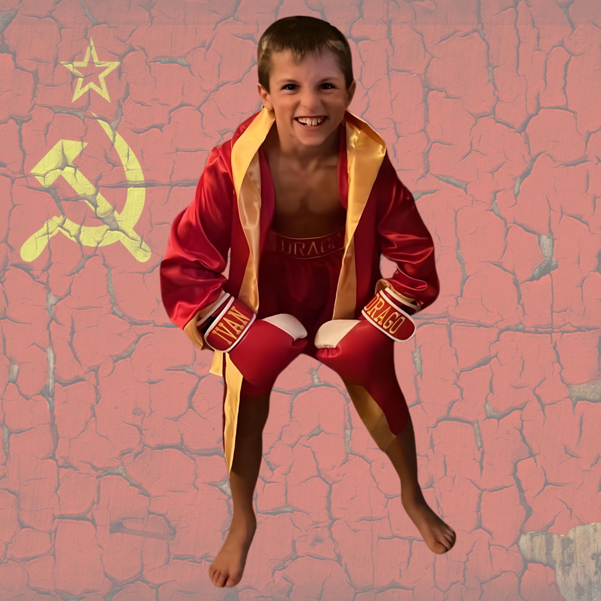 Ivan Drago Youth Boxing Set | Personalized Robe Shorts Gloves | Individual Pieces or Combo | Rocky Inspired Boxer Outfit