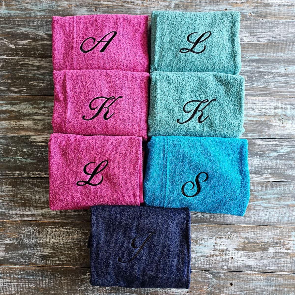 X-Large Personalized Hooded Towel Embroidered with One Letter
