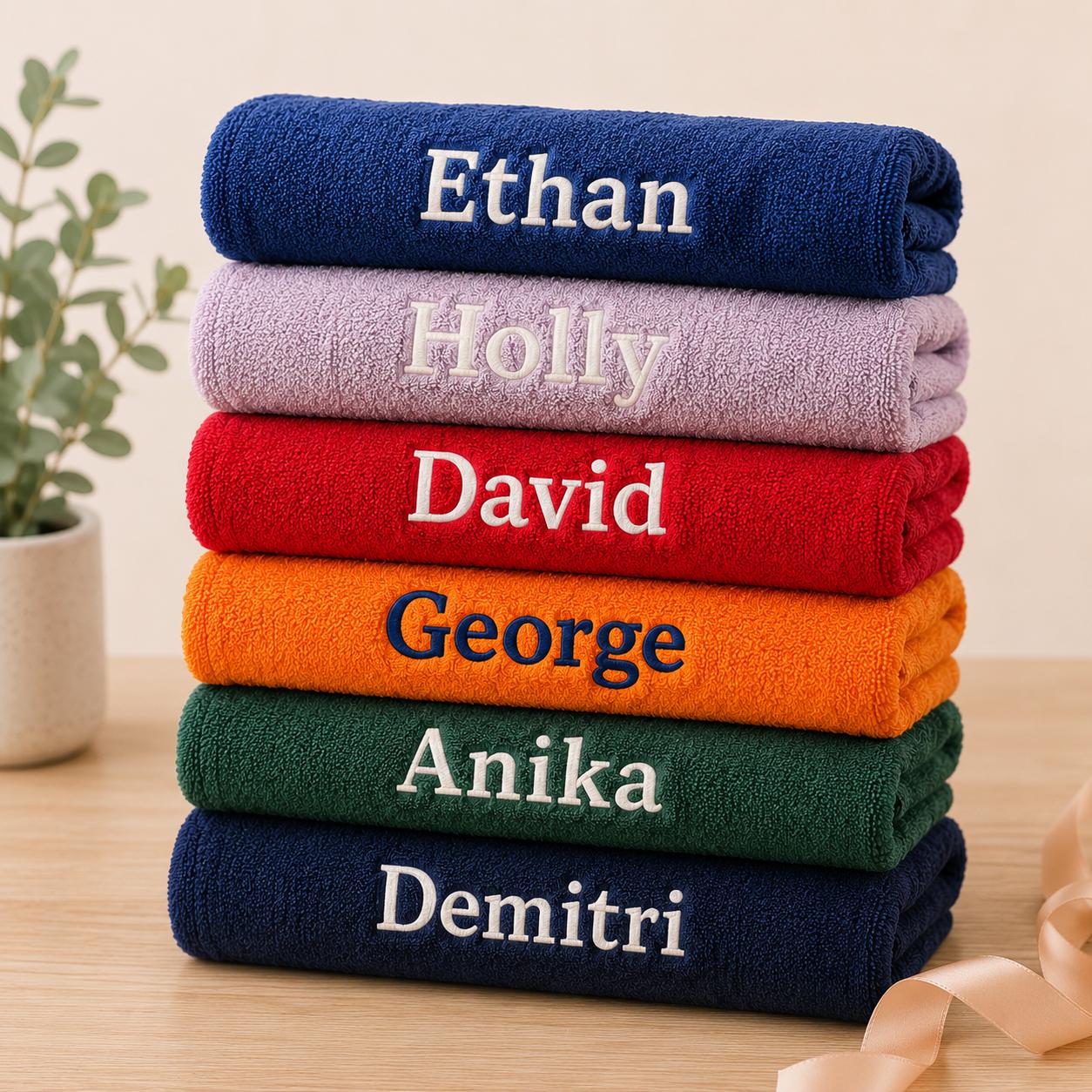 Custom Embroidered Towel with Name | Personalized Graduation Towel | College Bound Gift | Graduation Gift for Students Going Away to College
